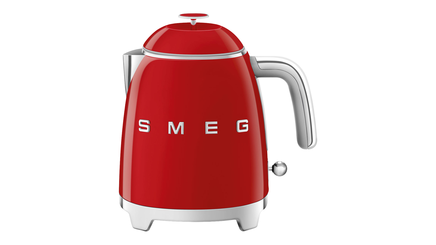 Smeg 50's Style 0.8L Mini Kettle in a glossy red colour