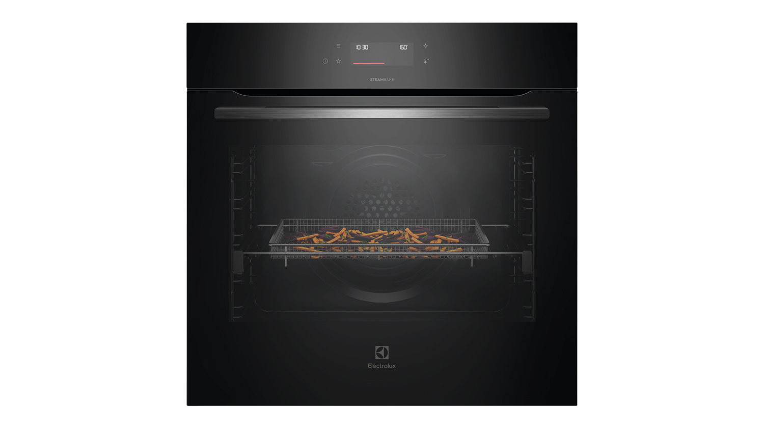 Electrolux 600 Series 60cm Built-In Steam Oven with AirFryPlus in a sleek black colour