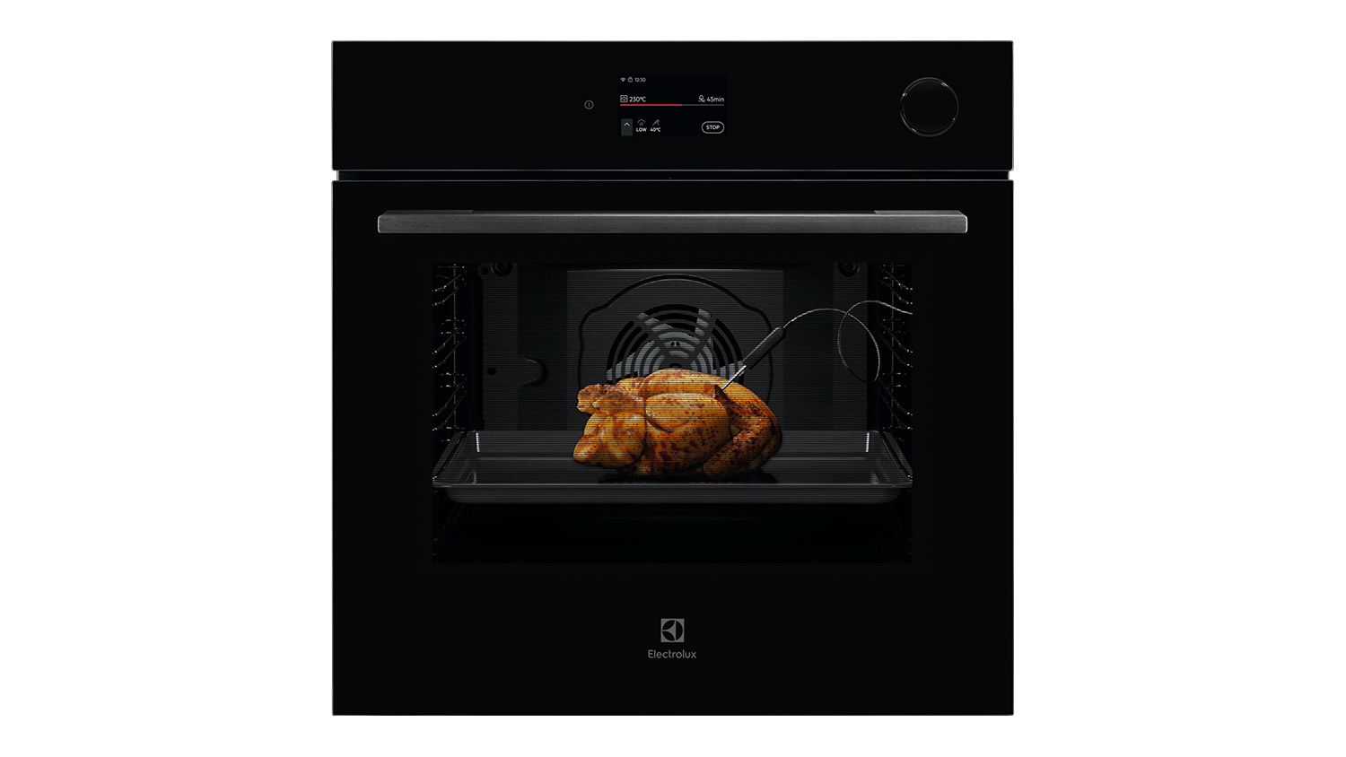 Electrolux 700 Series 60cm Built-In Oven with AI TasteAssist in a sleek black colour