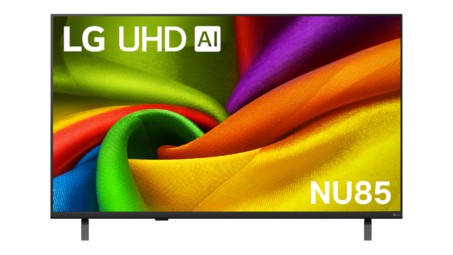 Front view of the LG 43" NU85 Smart 4K UHD AI TV (2026) with webOS 26