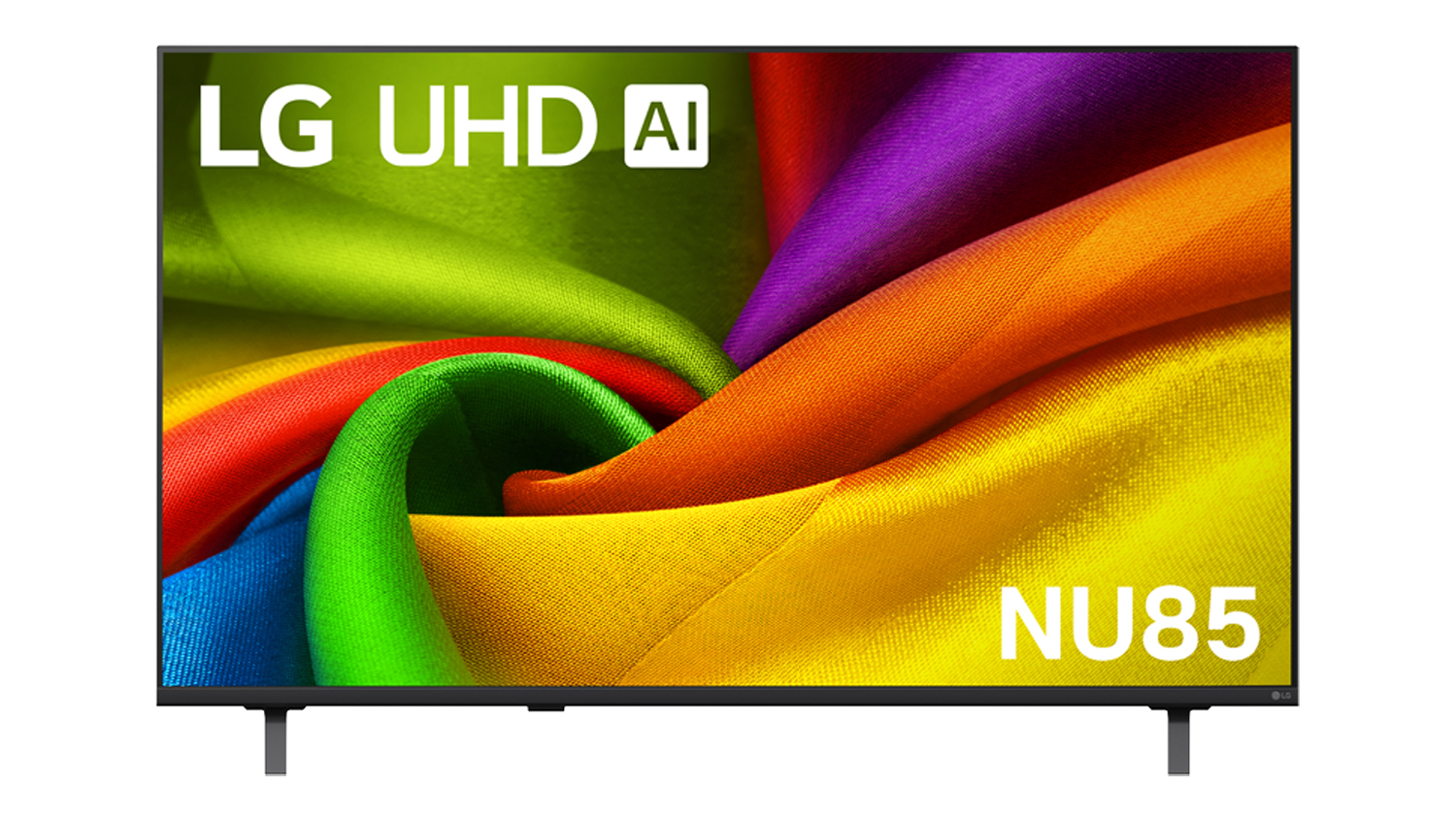 Front view of the LG 50" NU85 Smart 4K UHD AI TV (2026) with webOS 26
