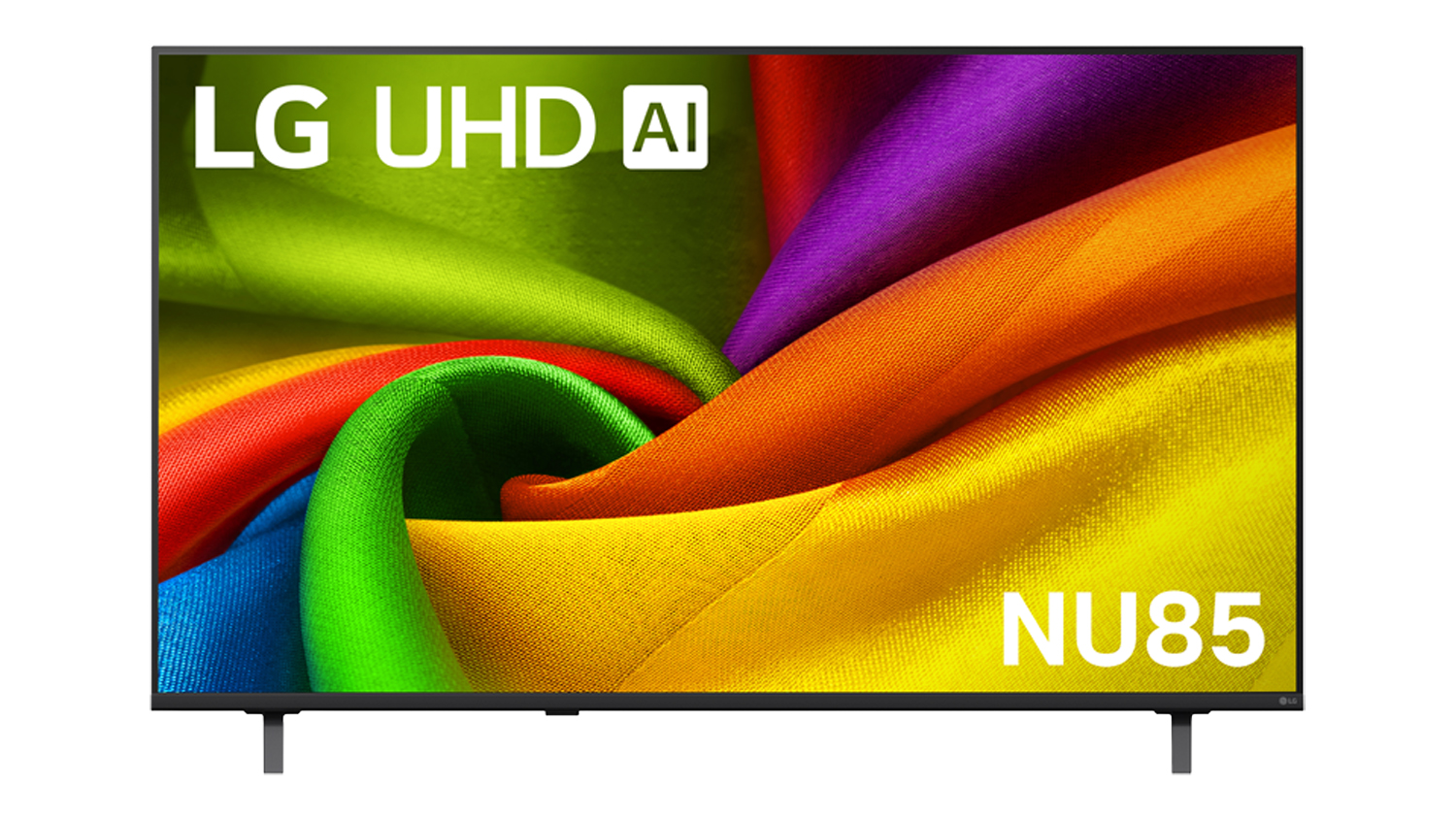 Front view of the LG 55" NU85 Smart 4K UHD AI TV (2026) with webOS 26