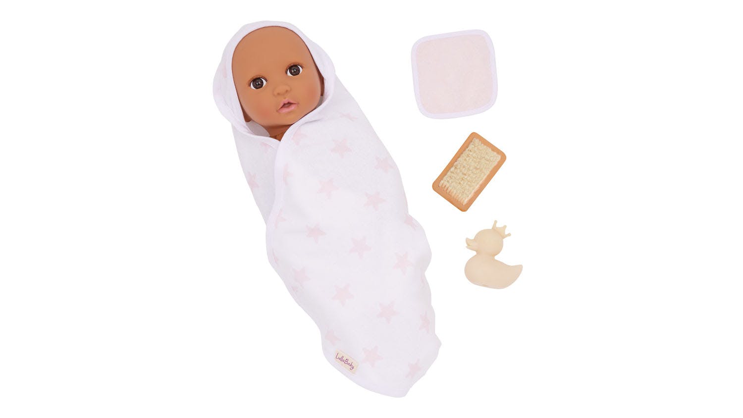 LullaBaby Baby Doll Outfit 14" - Bathtime Outfit with Accessories