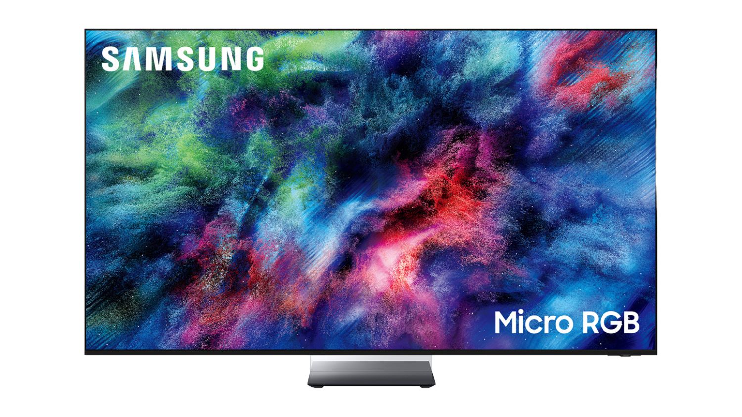 Front view of the Samsung 65" R95H Smart 4K Micro RGB AI TV (2026) with Tizen OS