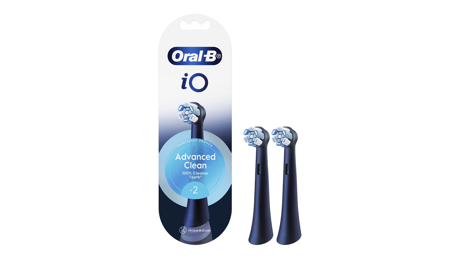 Oral-B iO Advanced Clean Replacement Brush Head in 2 packs