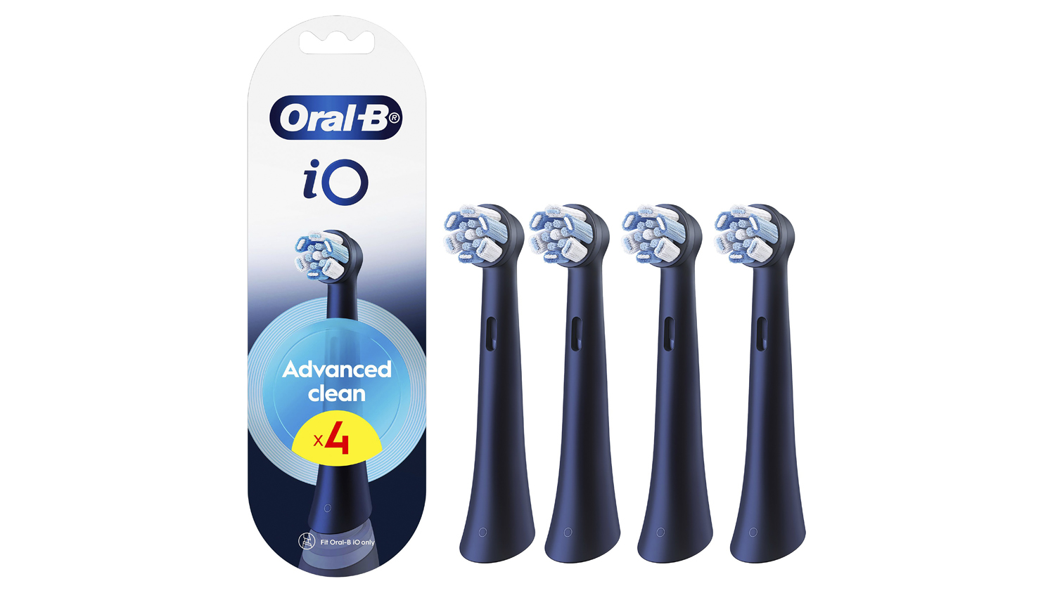Oral-B iO Advanced Clean Replacement Brush Head in 4 packs