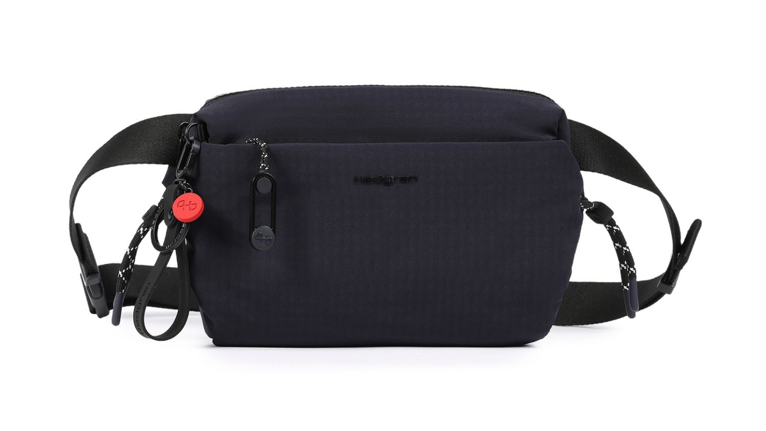 Hedgren "Jun" Crossbody Waistbag in blue with adjustable strap and front zip pocket
