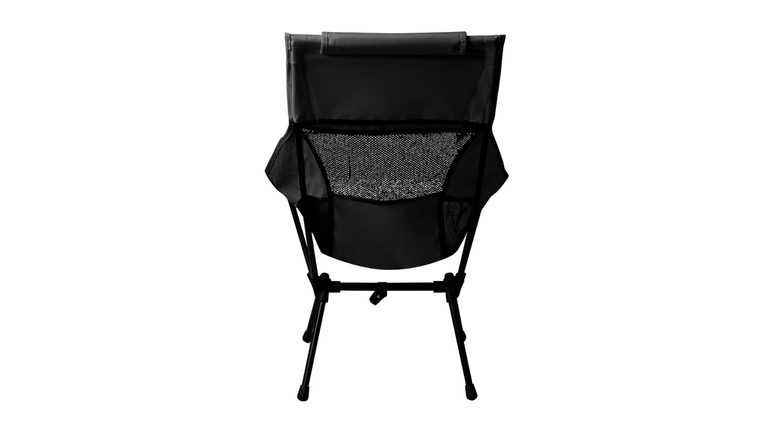 Front view of a large Marlow Camping Chair in black colour