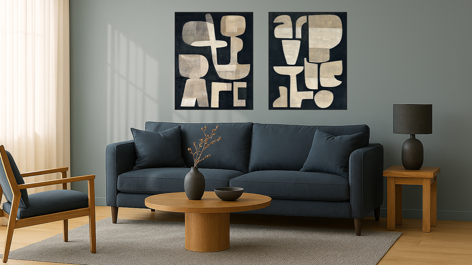 Art Canvas Set of 2pcs 80x100cm