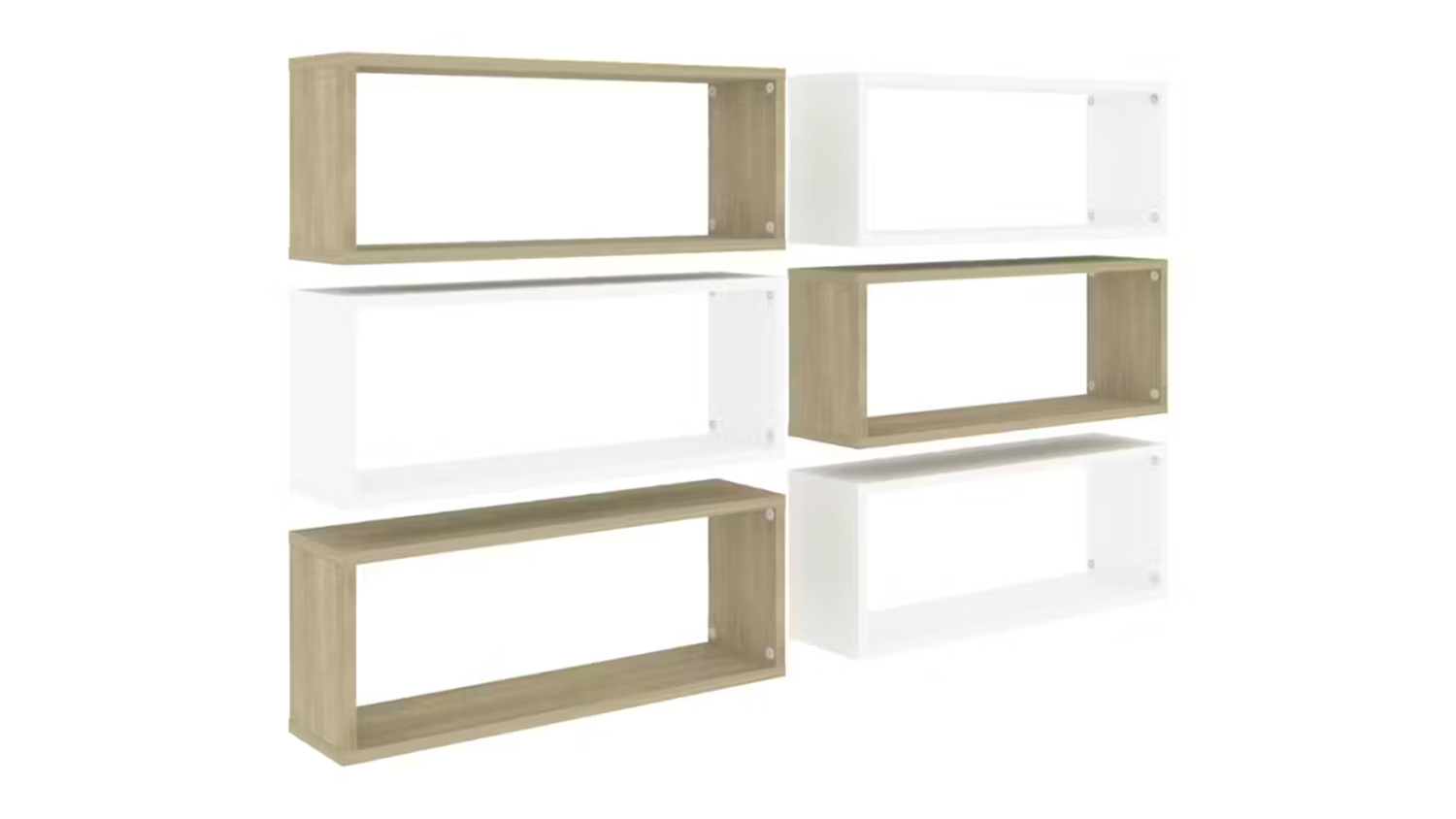 NNEVL Floating Rectangle Wall Shelves in a 60 x 15 x 33cm size