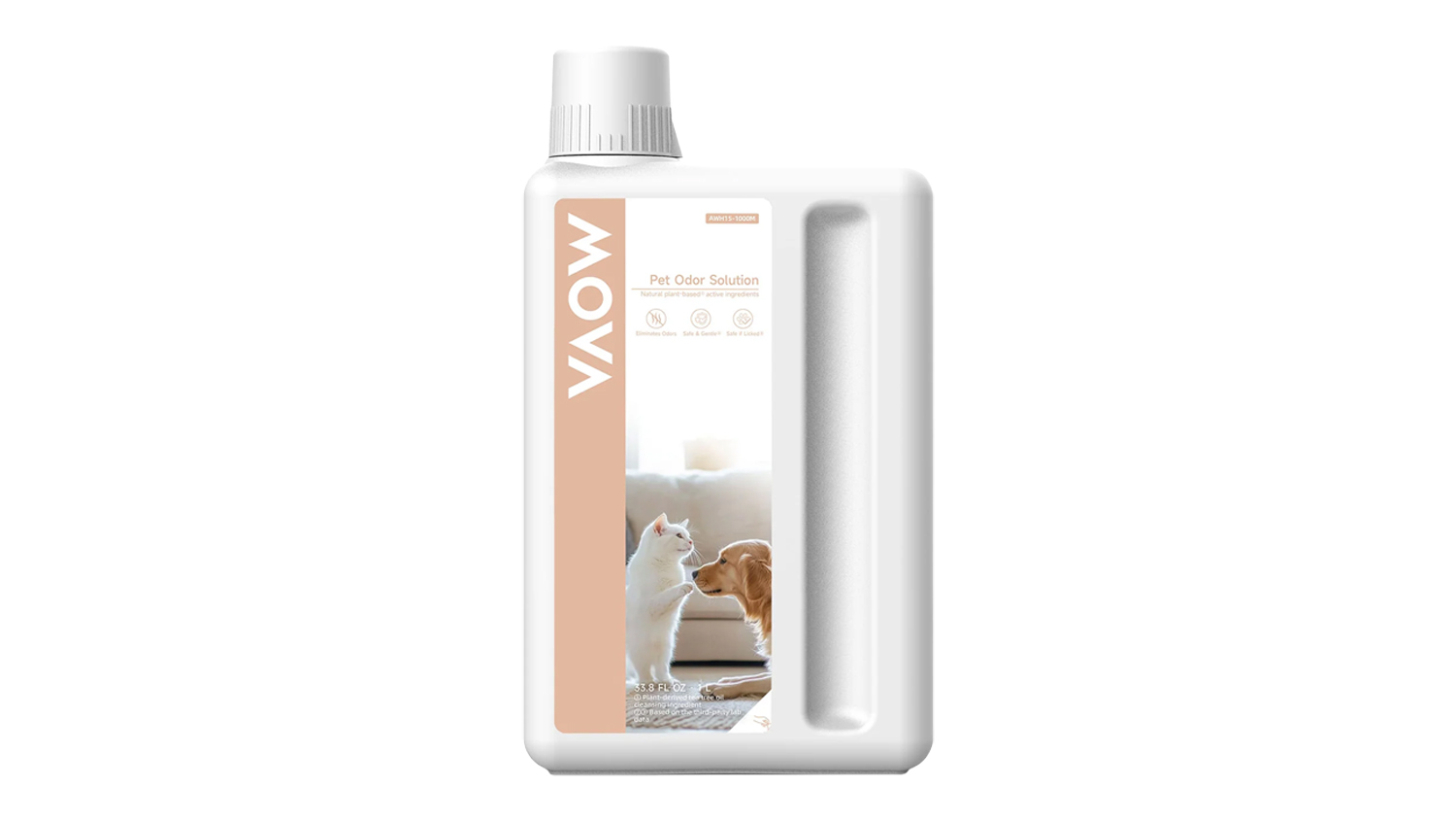 1 litre white Mova pet odour solution bottle designed to remove urine and pet smells