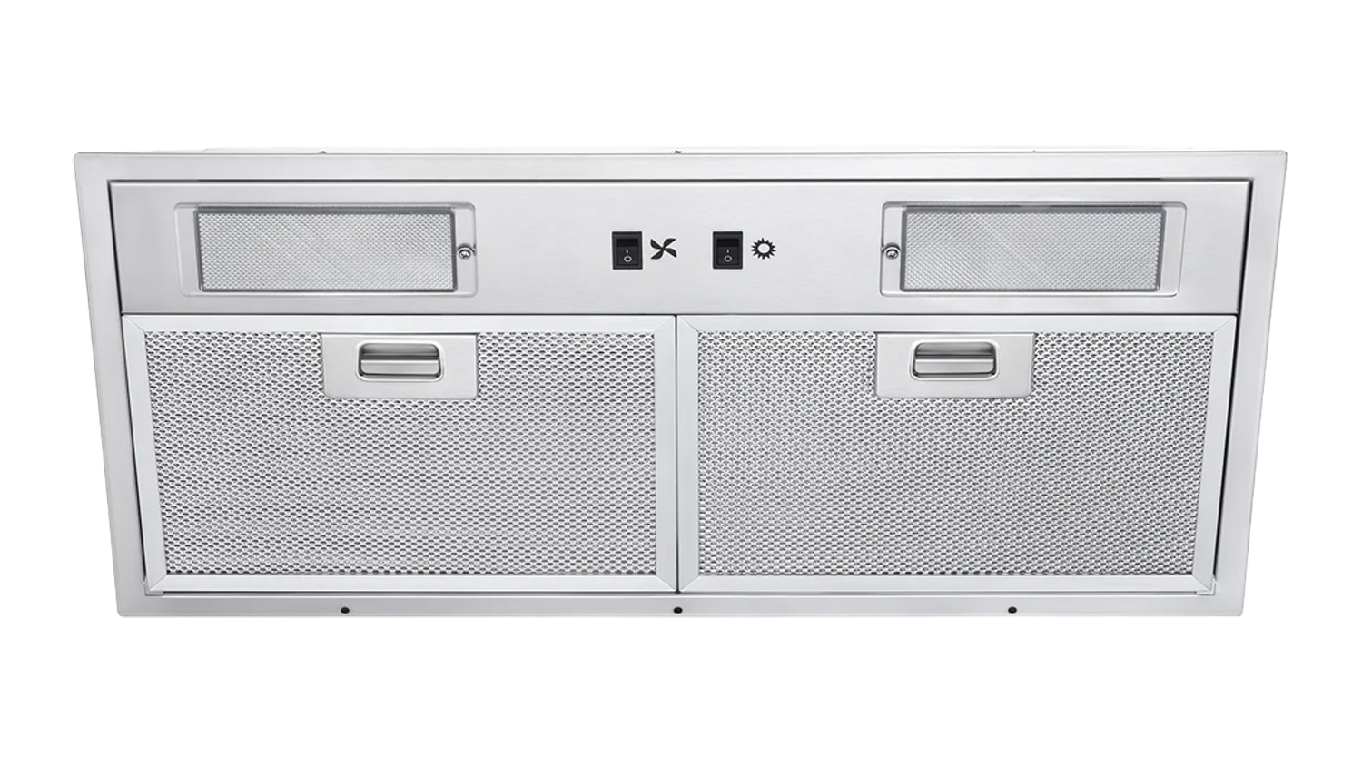 Front view of the Schweigen 60cm Silent Undermount Integrated Rangehood with Single External ST Motor