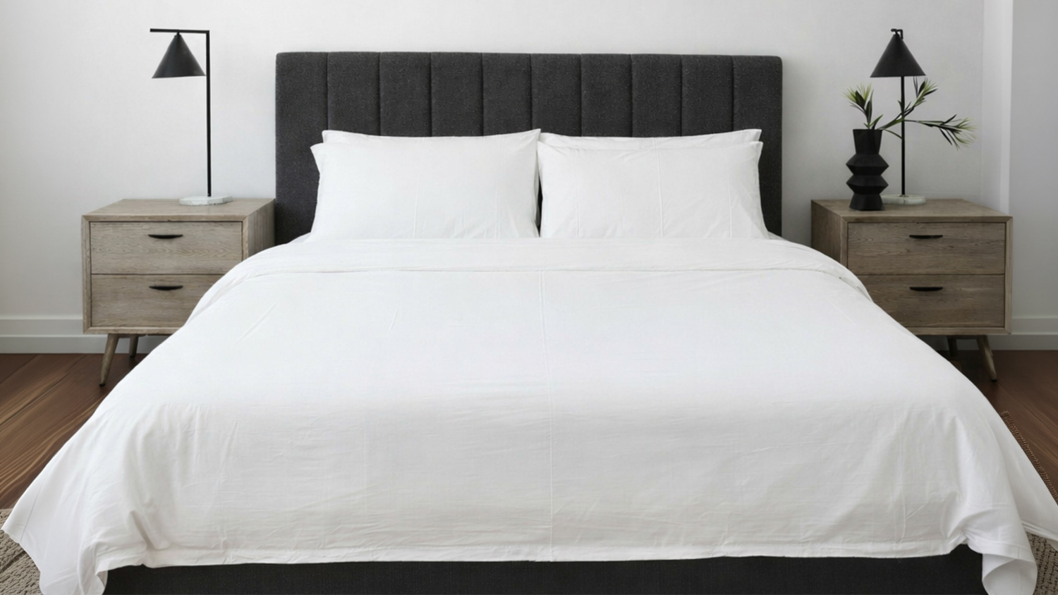 Nile Queen Upholstered Headboard - Black