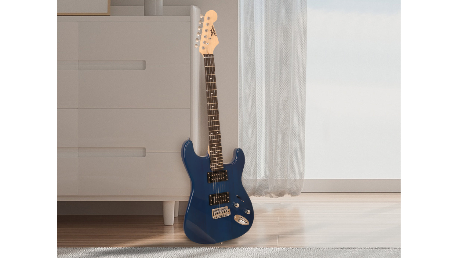 ELECTRIC GUITAR BLU WHT