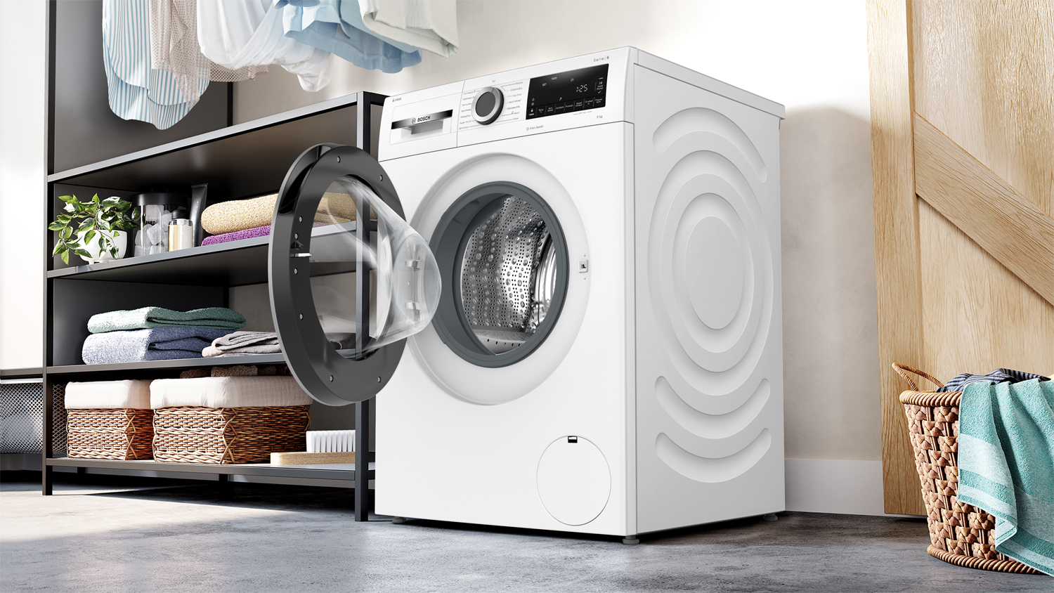 Bosch Series 6 9kg Front Loader Washing Machine - White (WGG244F0AU)