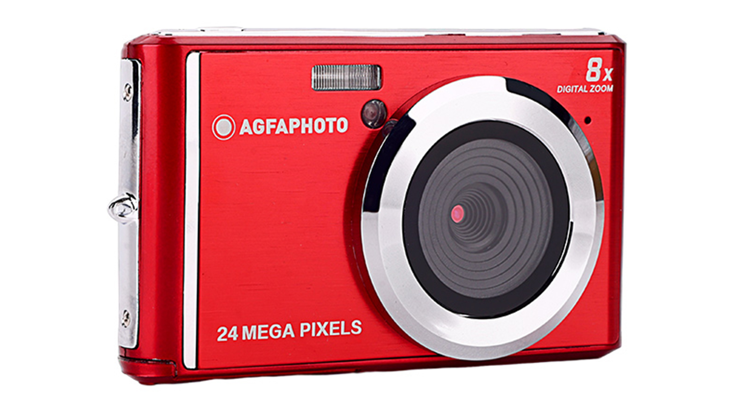 AgfaPhoto Realishot DC5500 Compact Digital Camera in a sleek red colour