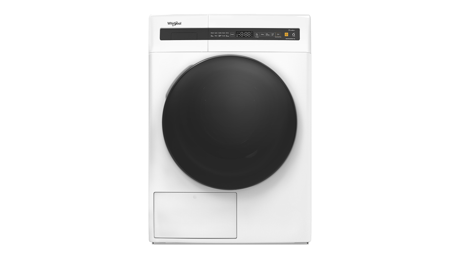 Whirlpool SaniCare Series 8kg Heat Pump Dryer in a sleek white colour