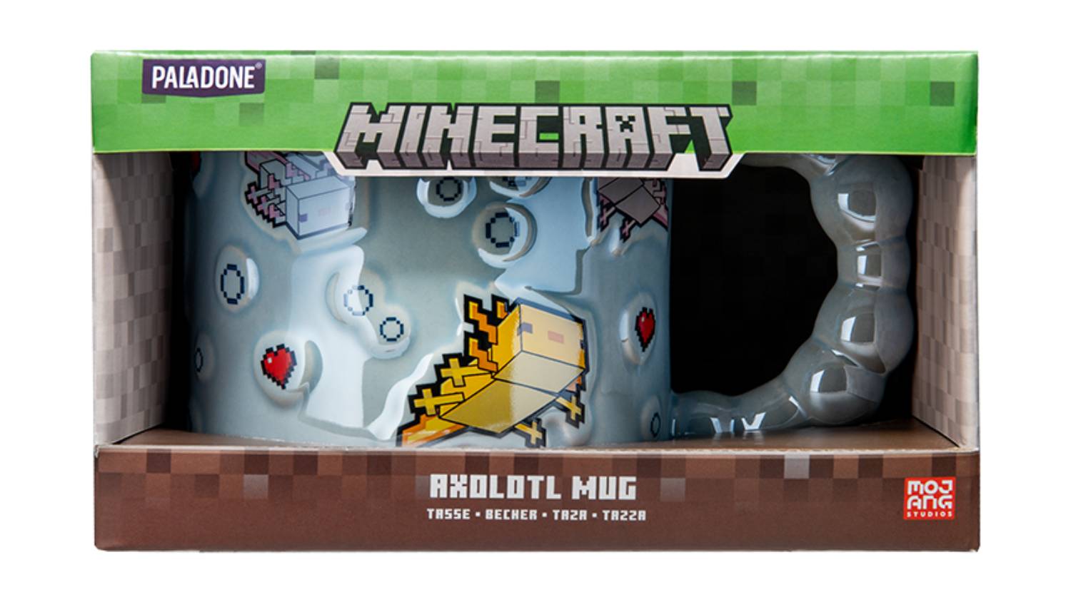 Paladone Embossed Mug - Minecraft Axolotls