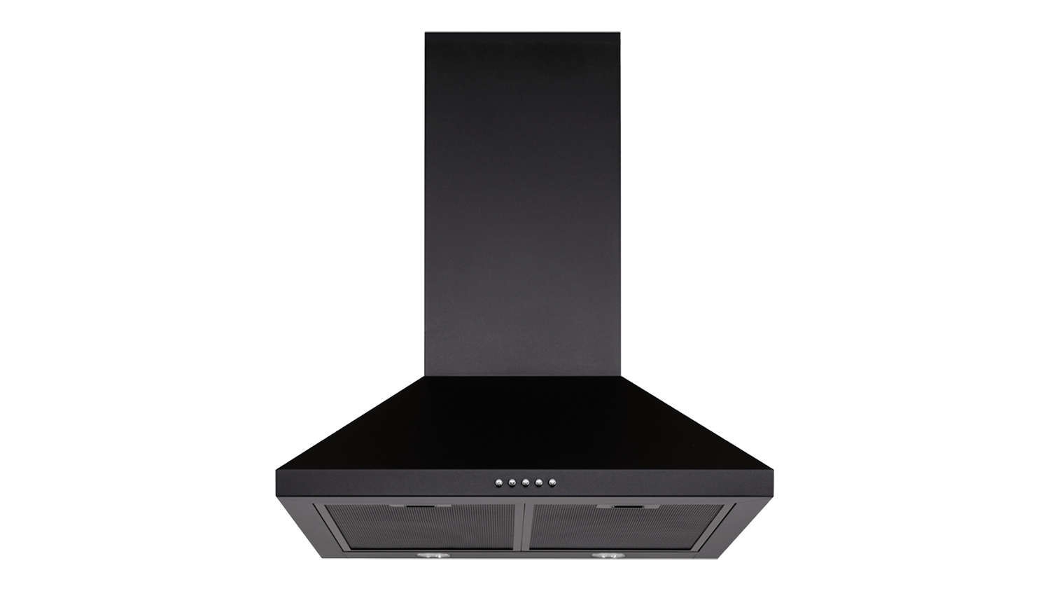 Schweigen 60cm Non-Silent Wall Mounted Rangehood with chimney, dual mesh filters, LED lights and control buttons
