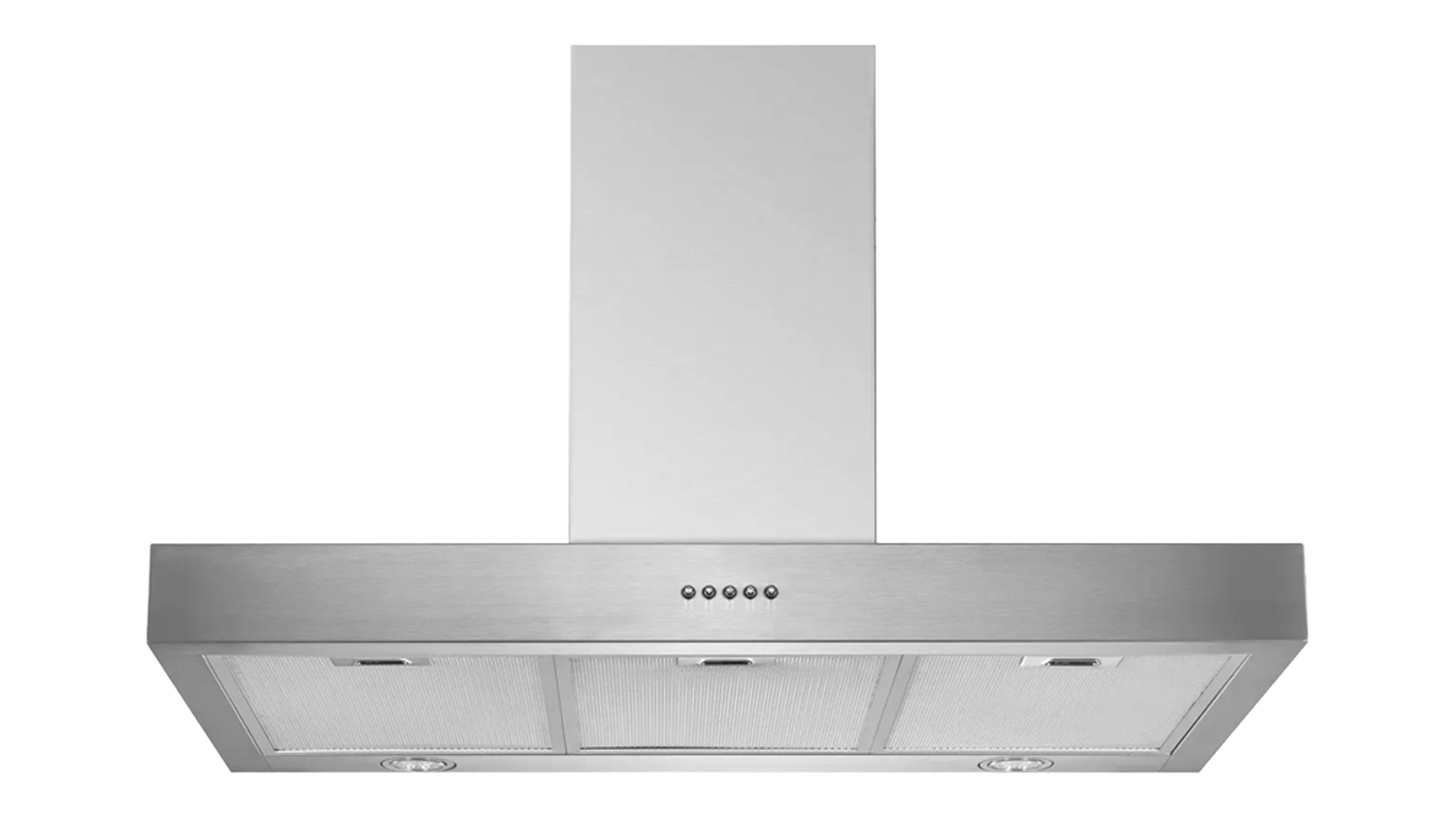 Schweigen 90cm Non-Silent Wall Mounted Rangehood with chimney, mesh filters, and control buttonsSchweigen 90cm Non-Silent Wall Mounted Rangehood with chimney, mesh filters, and control buttons