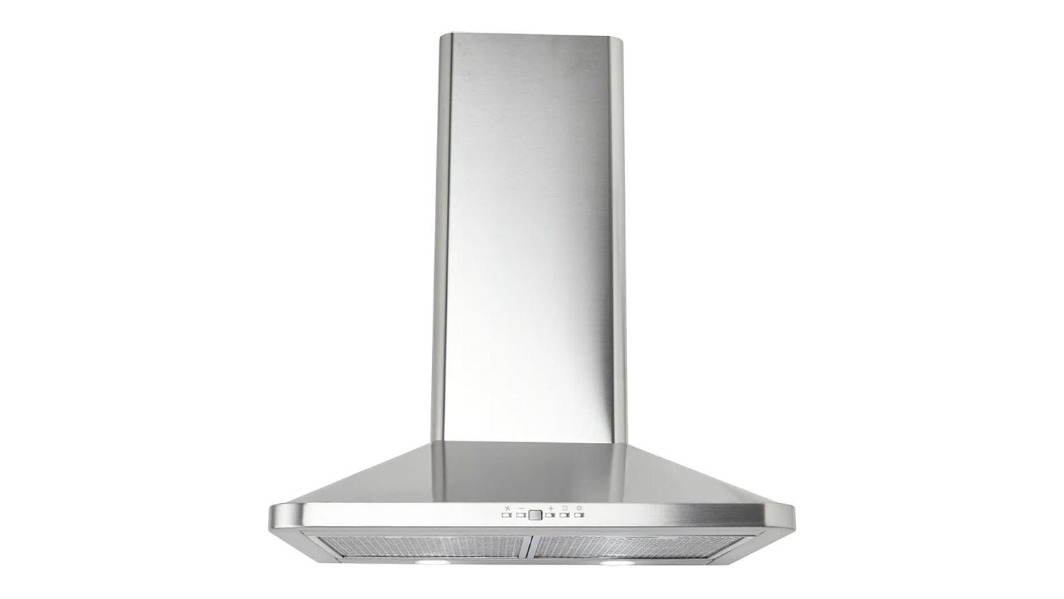 Schweigen 60cm Silent Wall Mounted Rangehood with chimney, mesh filters, and control buttons