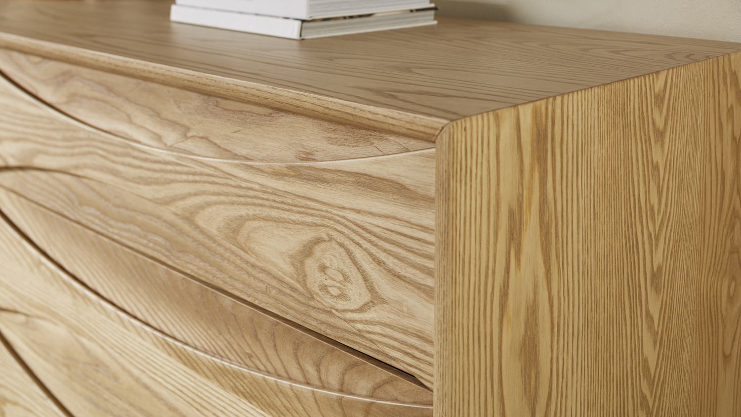 Close-up detailed view of the Wanaka Tallboy, highlighting the wood-grain pattern