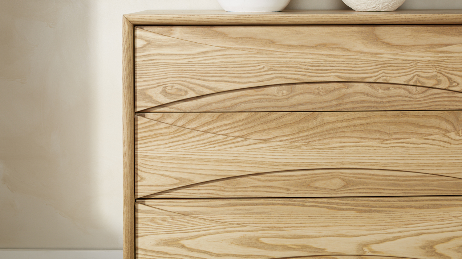 Close-up detailed view of the Wanaka Tallboy, highlighting the wood-grain pattern