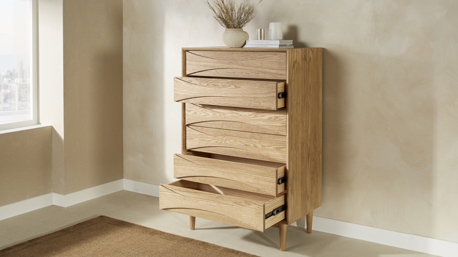 Wanaka 6 Drawer Tallboy
