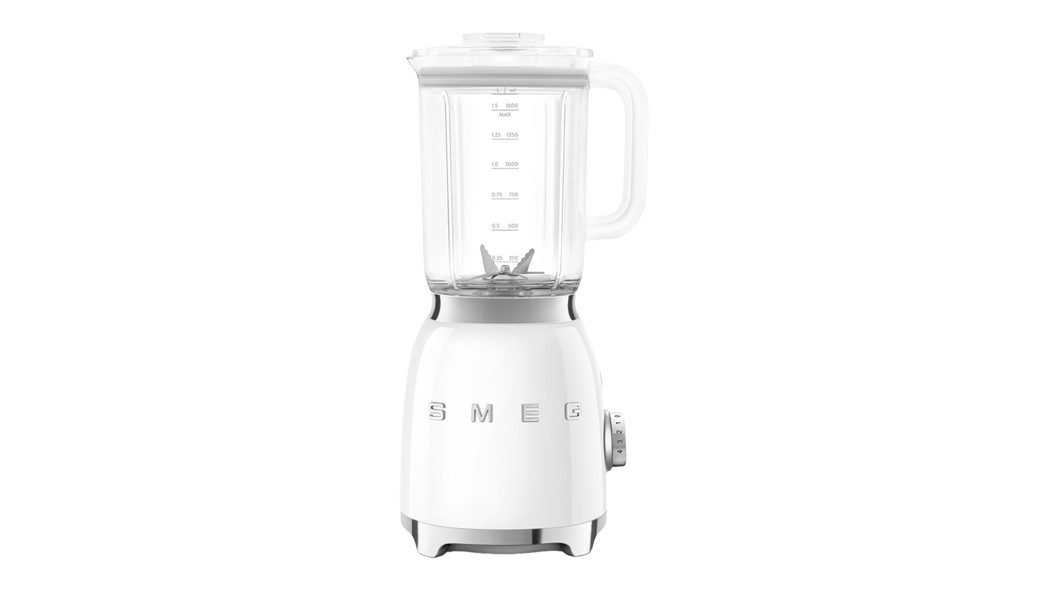Smeg 50's Style 800W Blender in a glossy white colour