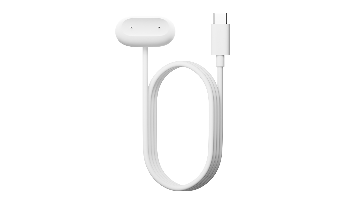 Google Fitbit Air Charging Cable in a sleek snow colour