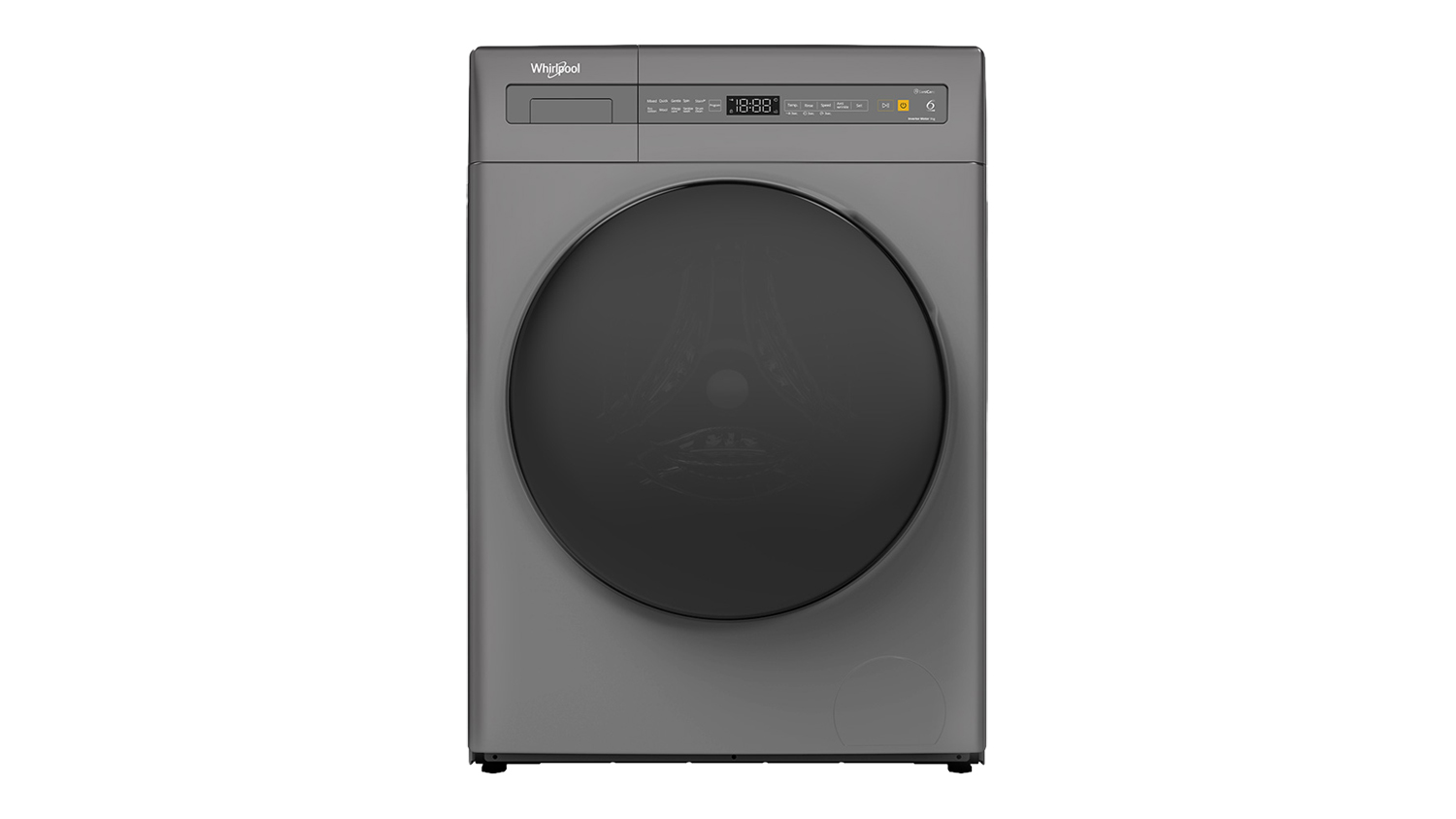 Whirlpool SaniCare Series 9kg Front Loader Washing Machine in a sleek grey colour