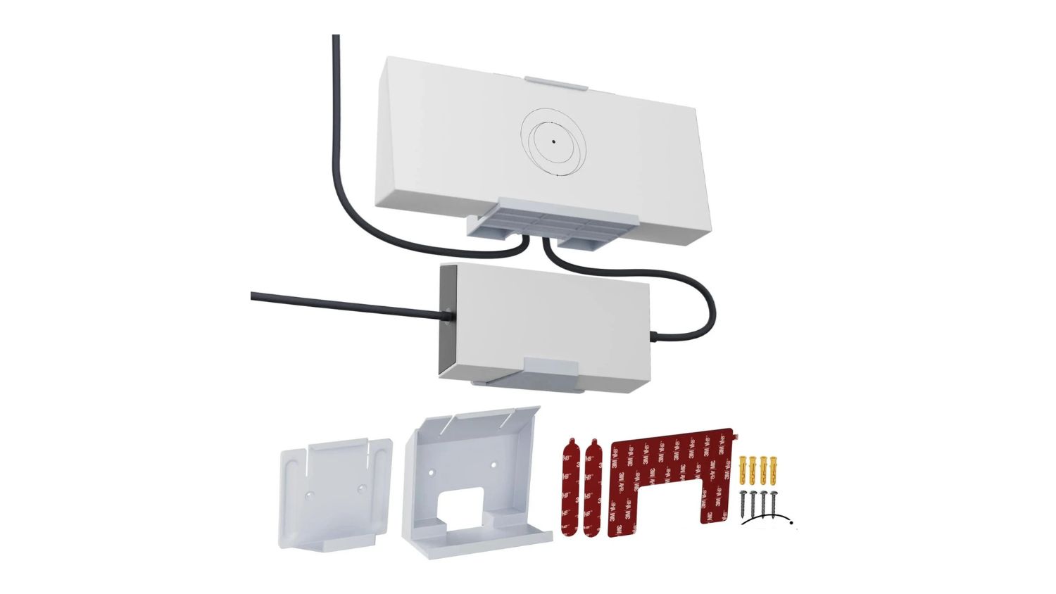 Starbeam wall-mounted cover for Starlink Gen 3 router and power supply with adhesive pads and screws