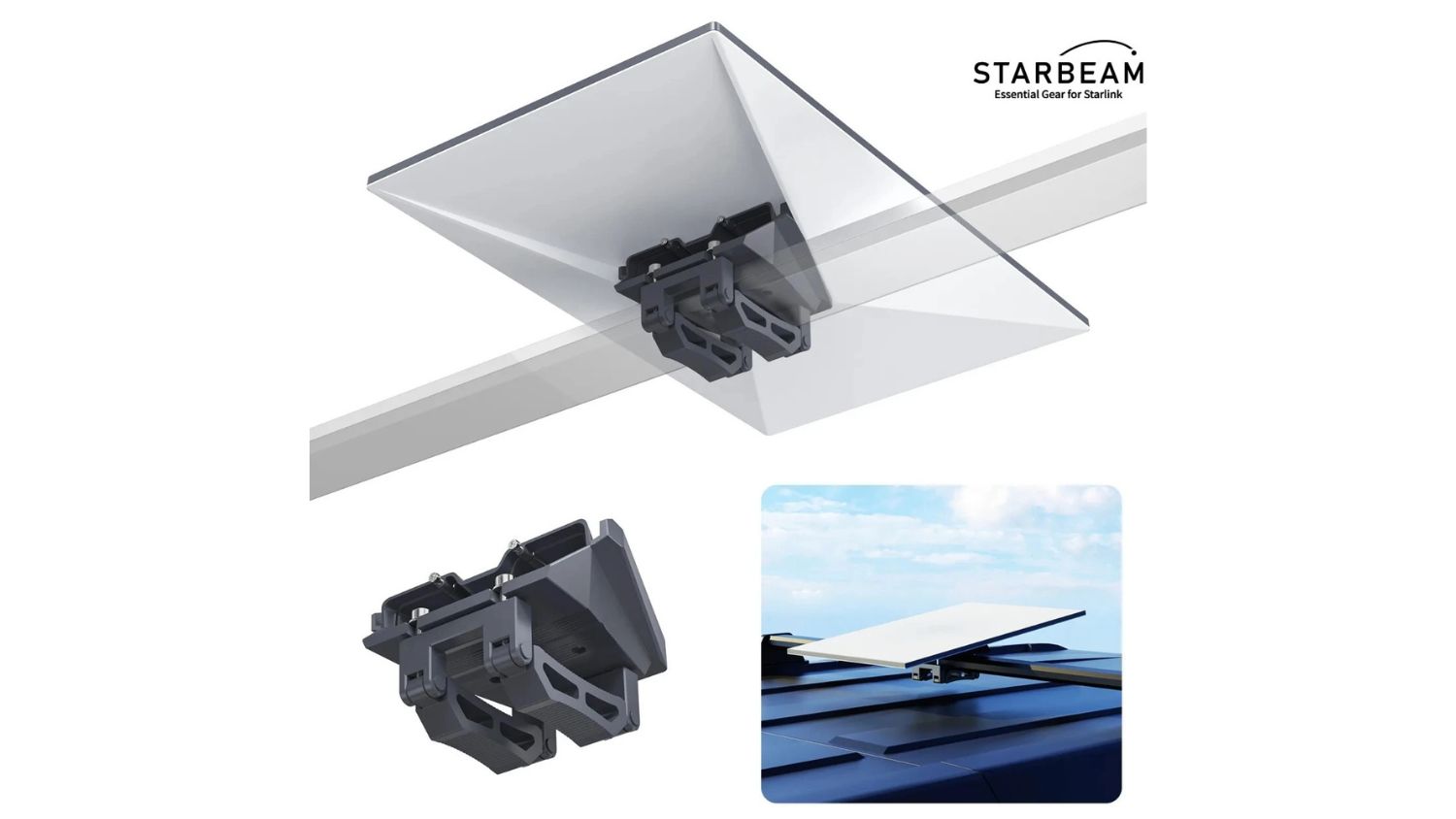 Starbeam Roof Rack Mount Adapter for Starlink Gen3
