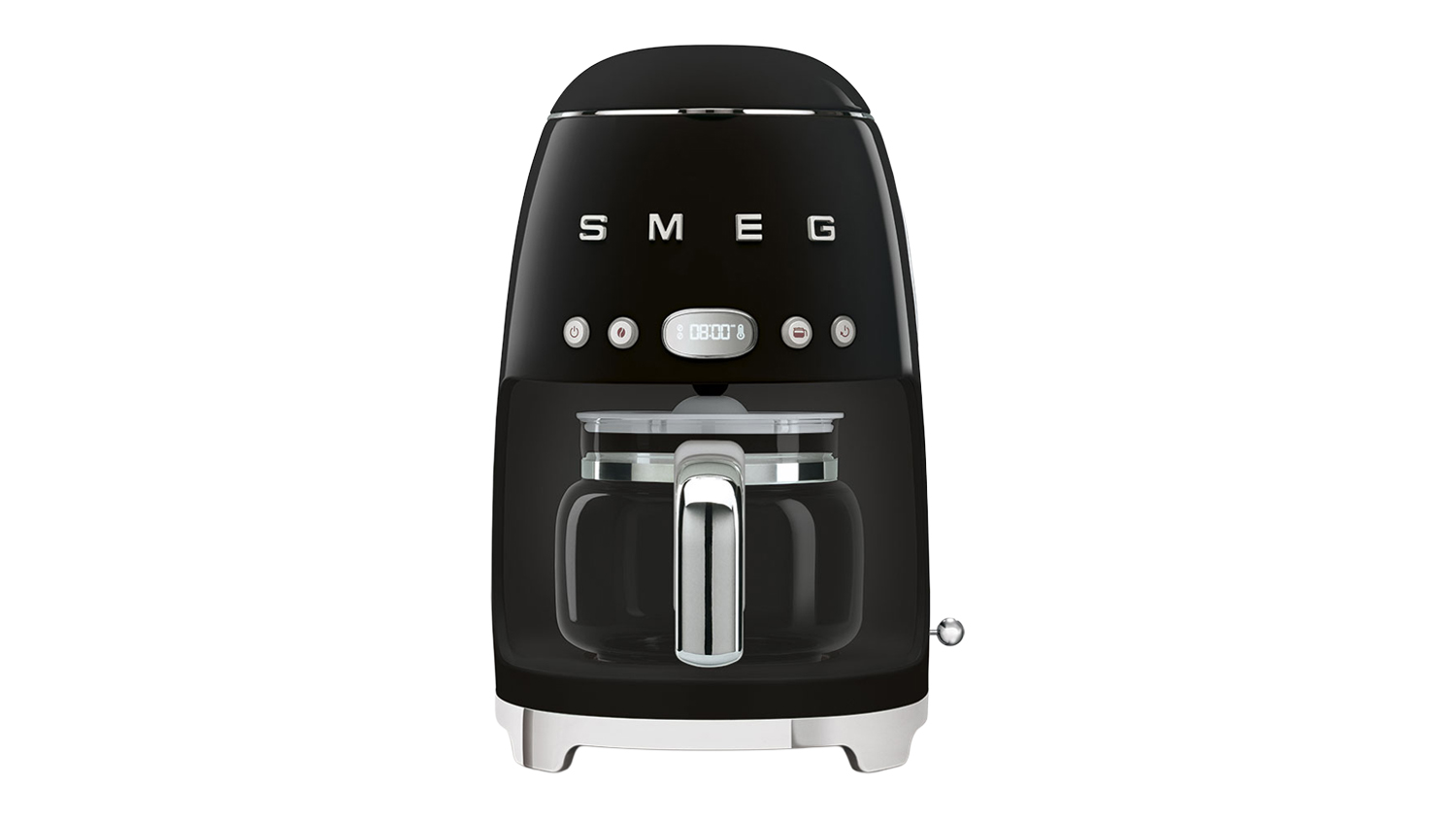 Smeg 50's Style Drip Filter Coffee Machine in a glossy black colour