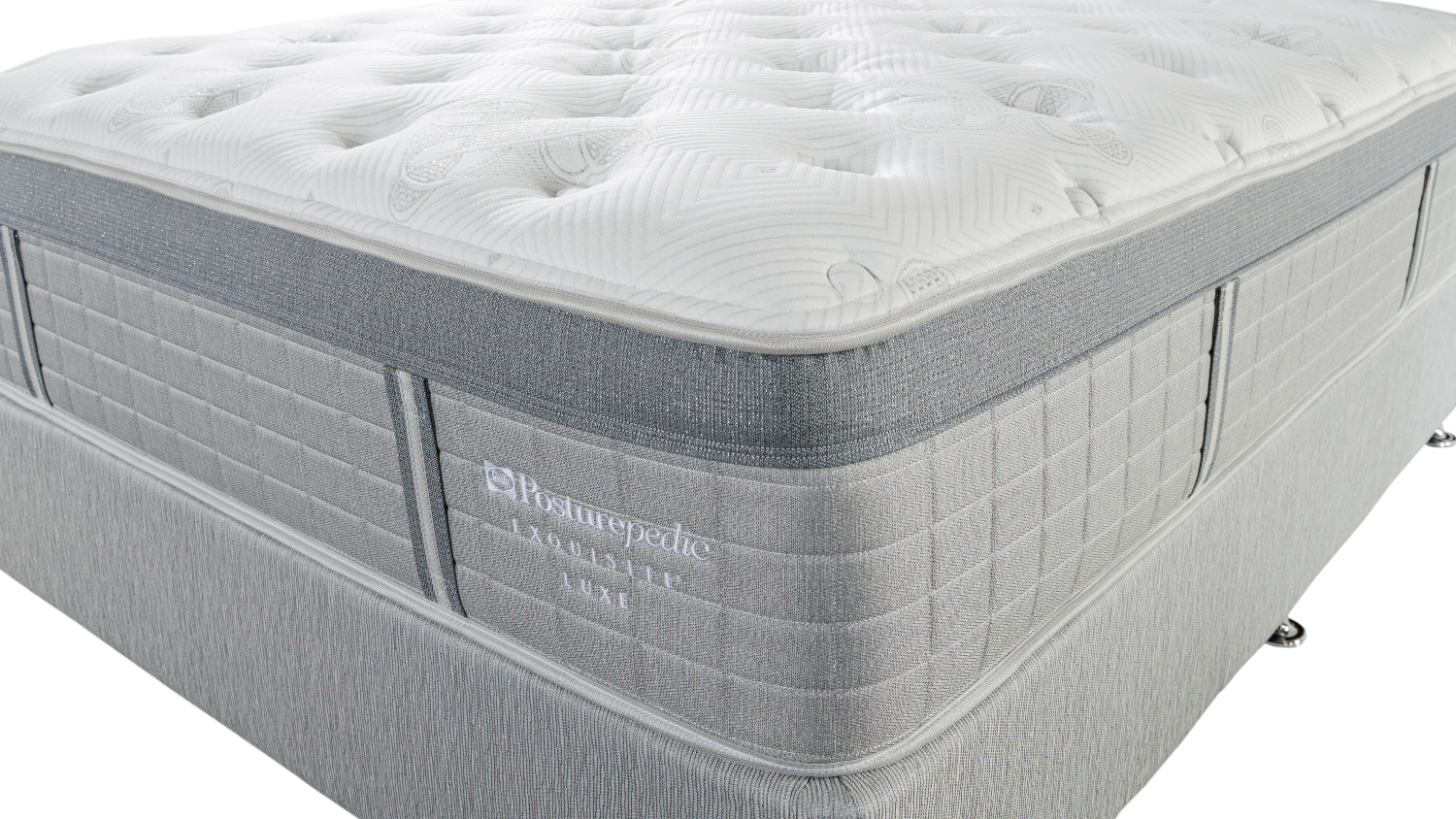 A close up view of the mattress' corner