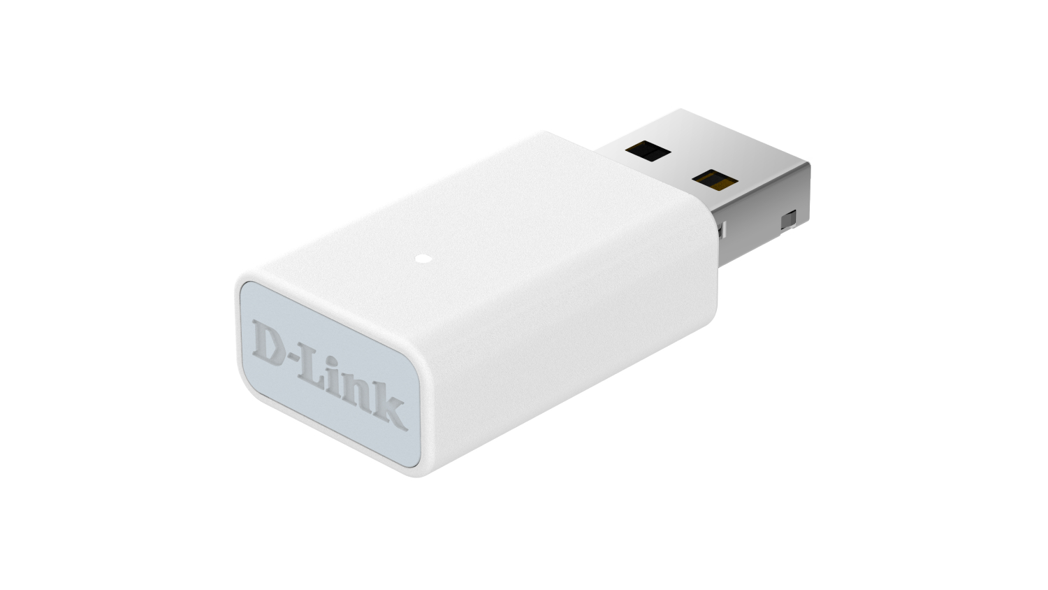 An angled view of the D-Link AX9U AX900 Dual-Band Wi-Fi 6 USB Adapter