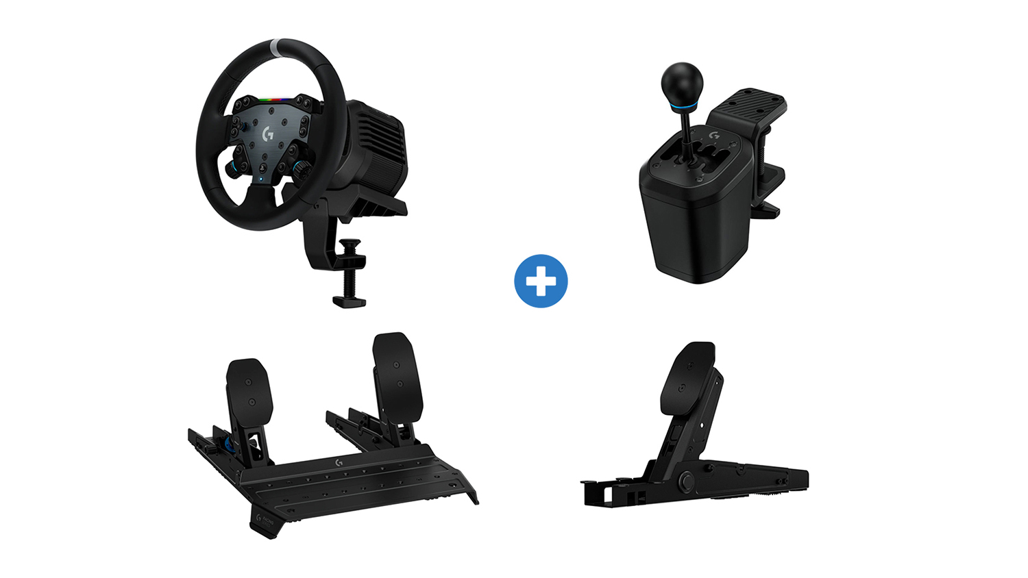 Logitech G RS50 System Racing Wheel & Base Bundle for Xbox/PC - Black (RS Pedals + RS Clutch Module + RS H Shifter)