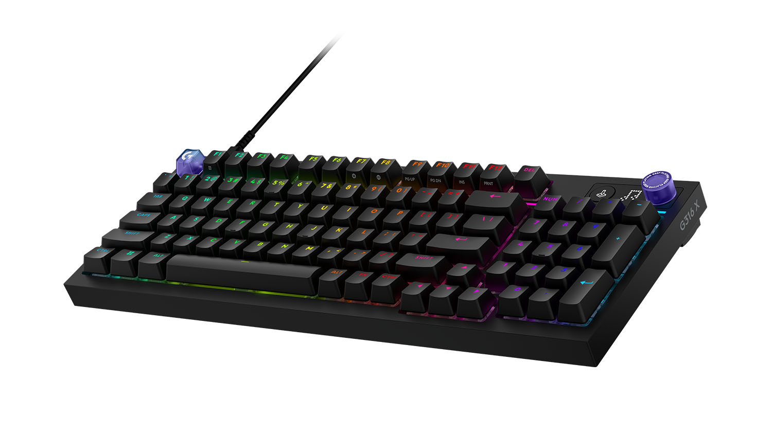 Logitech G316 X 98 Gaming Wired Keyboard - Black (Mechanical, Linear, 920-014207)