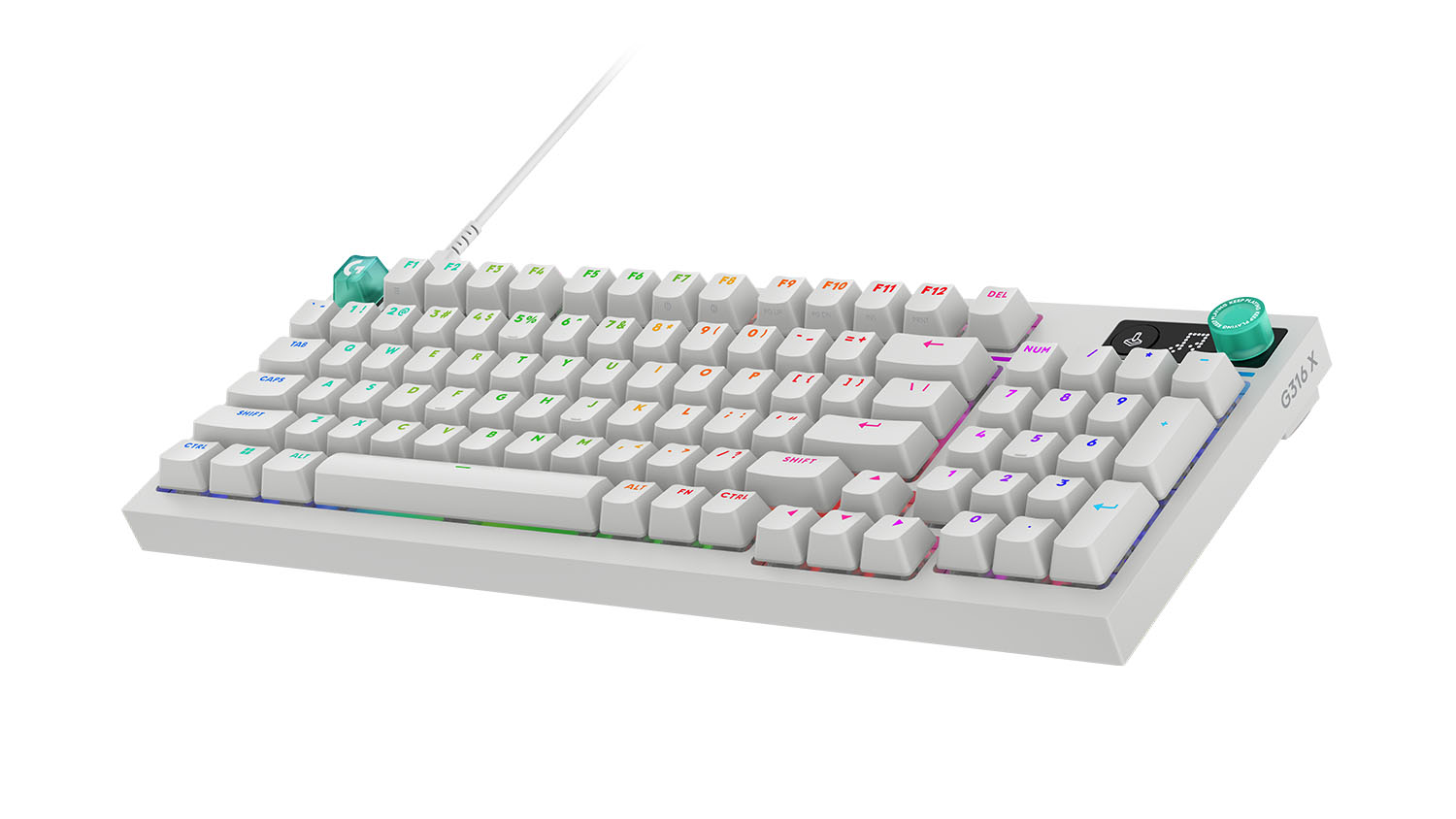 Logitech G316 X 98 Gaming Wired Keyboard - White (Mechanical, Linear, 920-014234)