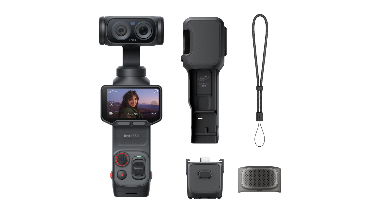 A view of the Insta360 Luna Ultra 8K Handheld Action Camera Standard Bundle