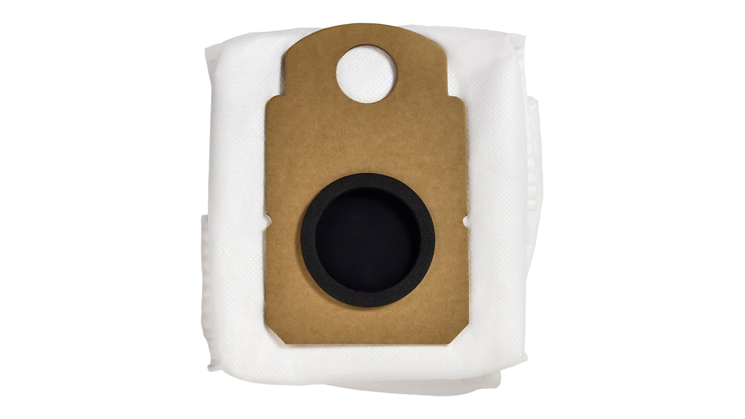Single white dust liner bag with a cardboard collar and circular opening, designed to fit the Dyson Auto-Empty Dok