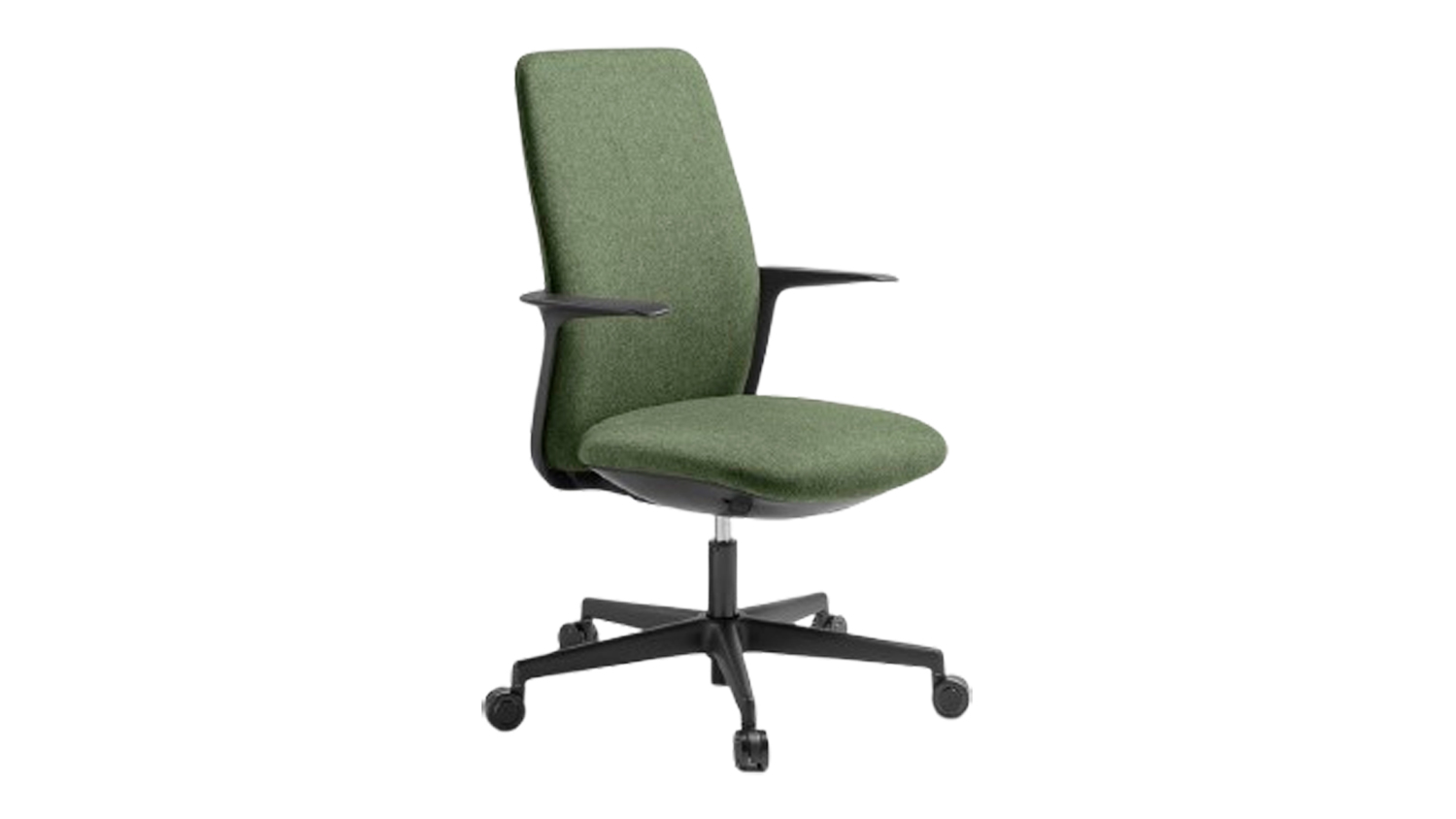 Arcade Fabric Black Frame Office Chair with armrest