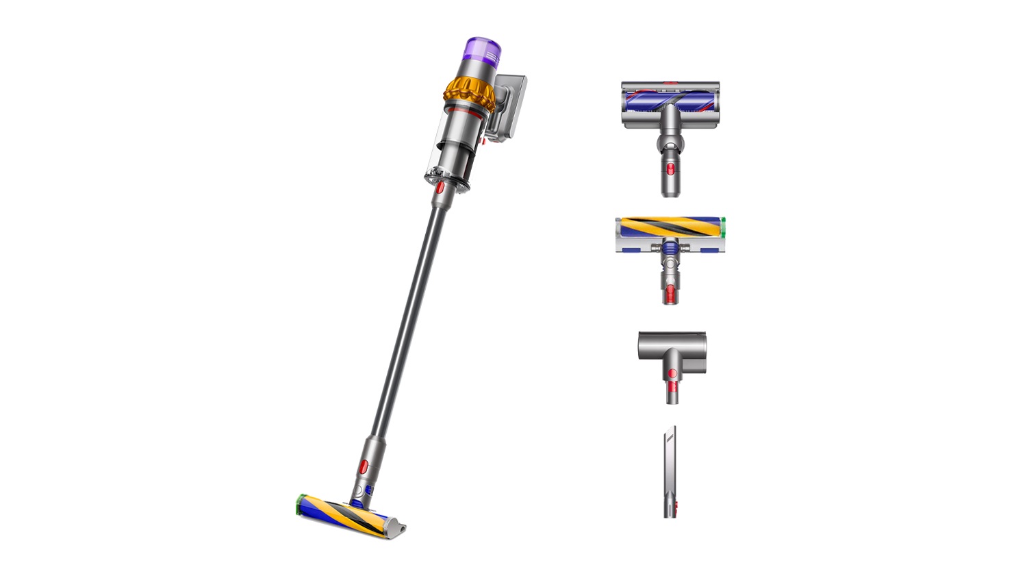 Dyson V15 Detect Absolute Handstick Vacuum Cleaner in yellow/nickel colour