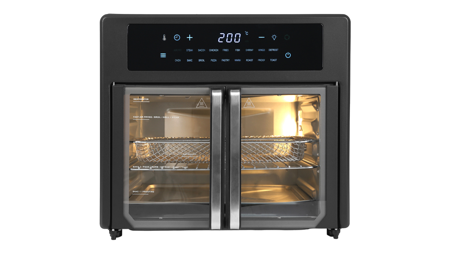 Healthy Choice 25L Air Fryer Convection Oven in a sleek black colour