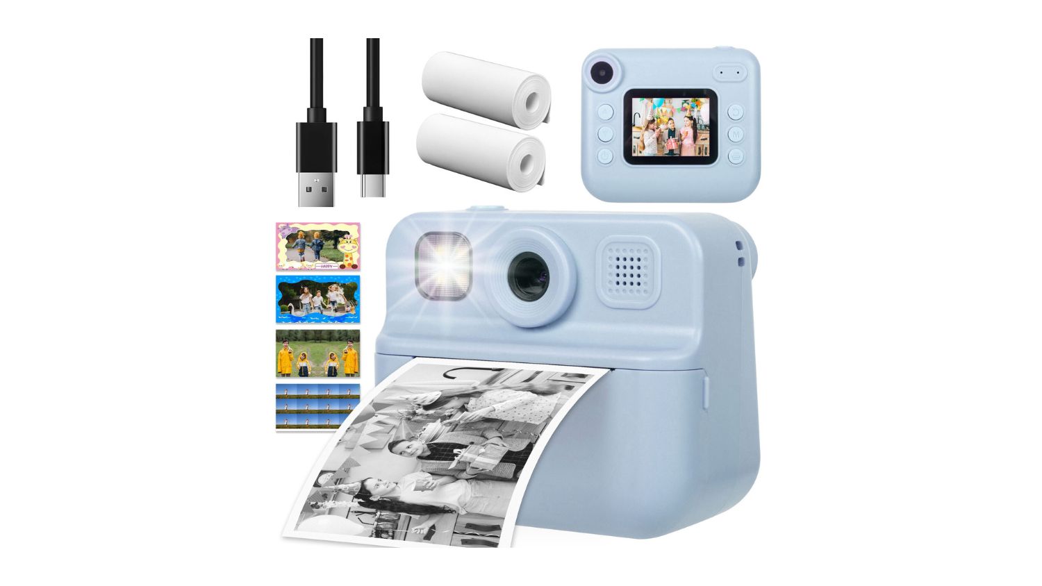 Lenoxx Children's Instant Camera with SD Card - Blue