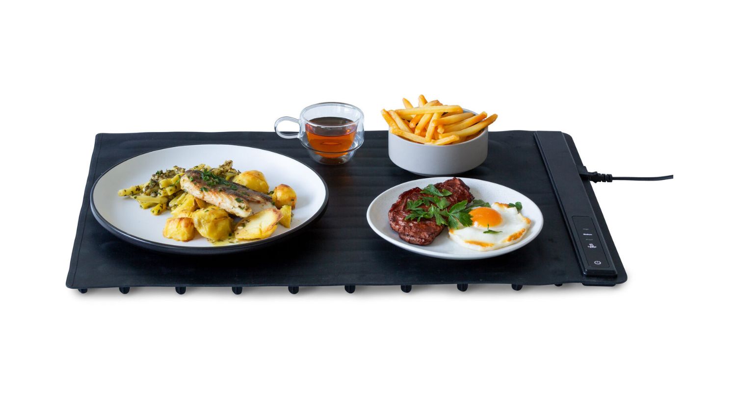 Healthy Choice Electric Warming Tray with two plated meals