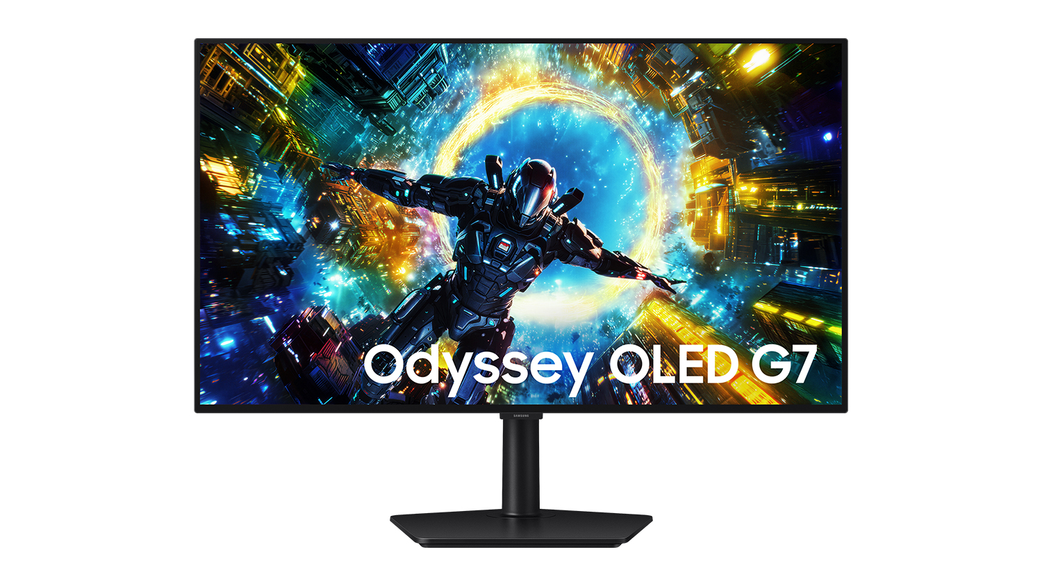 Front view of the Samsung Odyssey OLED G7 32" FHD Gaming Monitor
