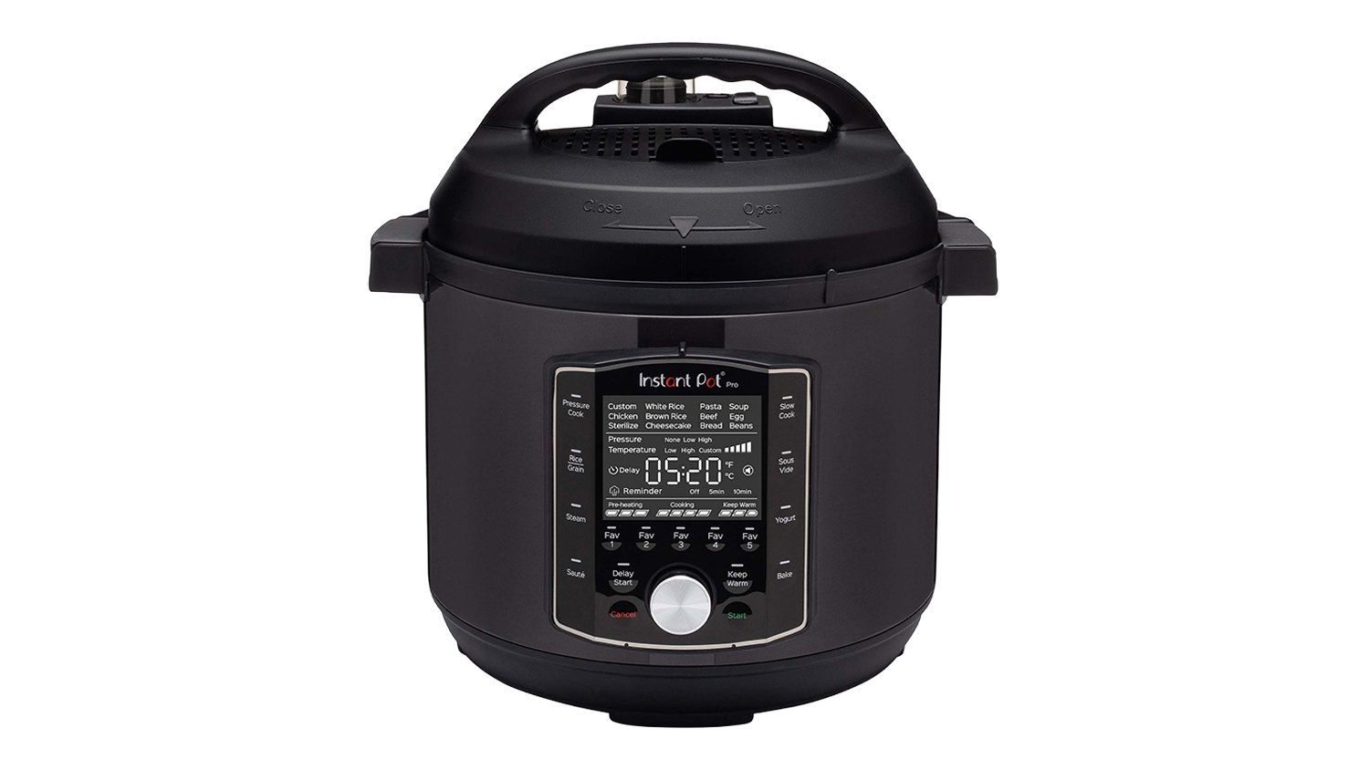 Instant Pot Pro 5.7L Multi Cooker in a sleek black finish