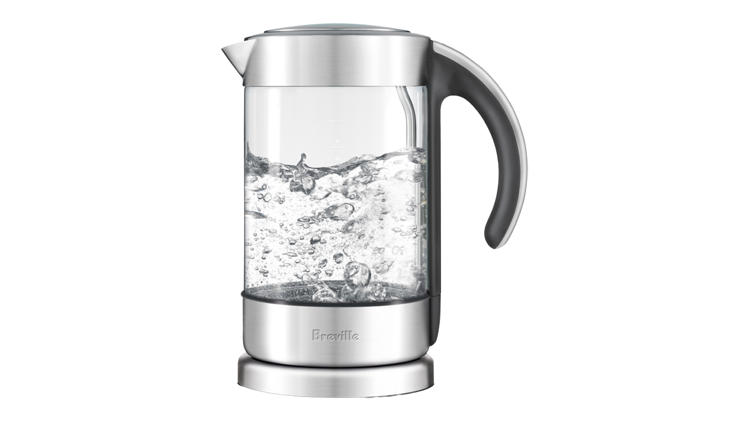 Breville the Crystal Clear 1.7L Glass Kettle with water