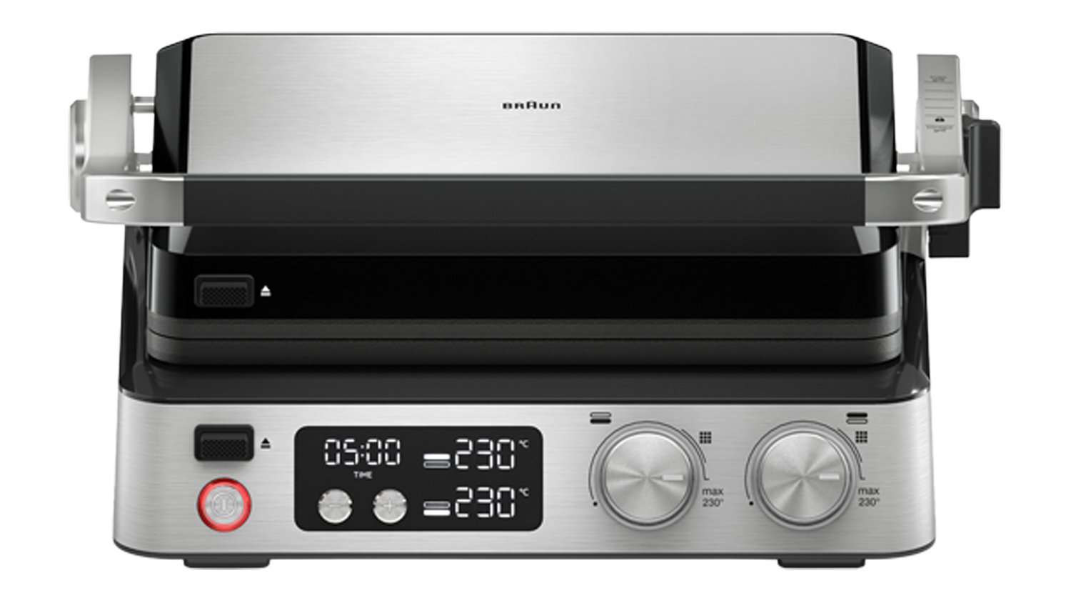 Braun MultiGrill 7 Contact Grill in a sleek black and stainless steel finish